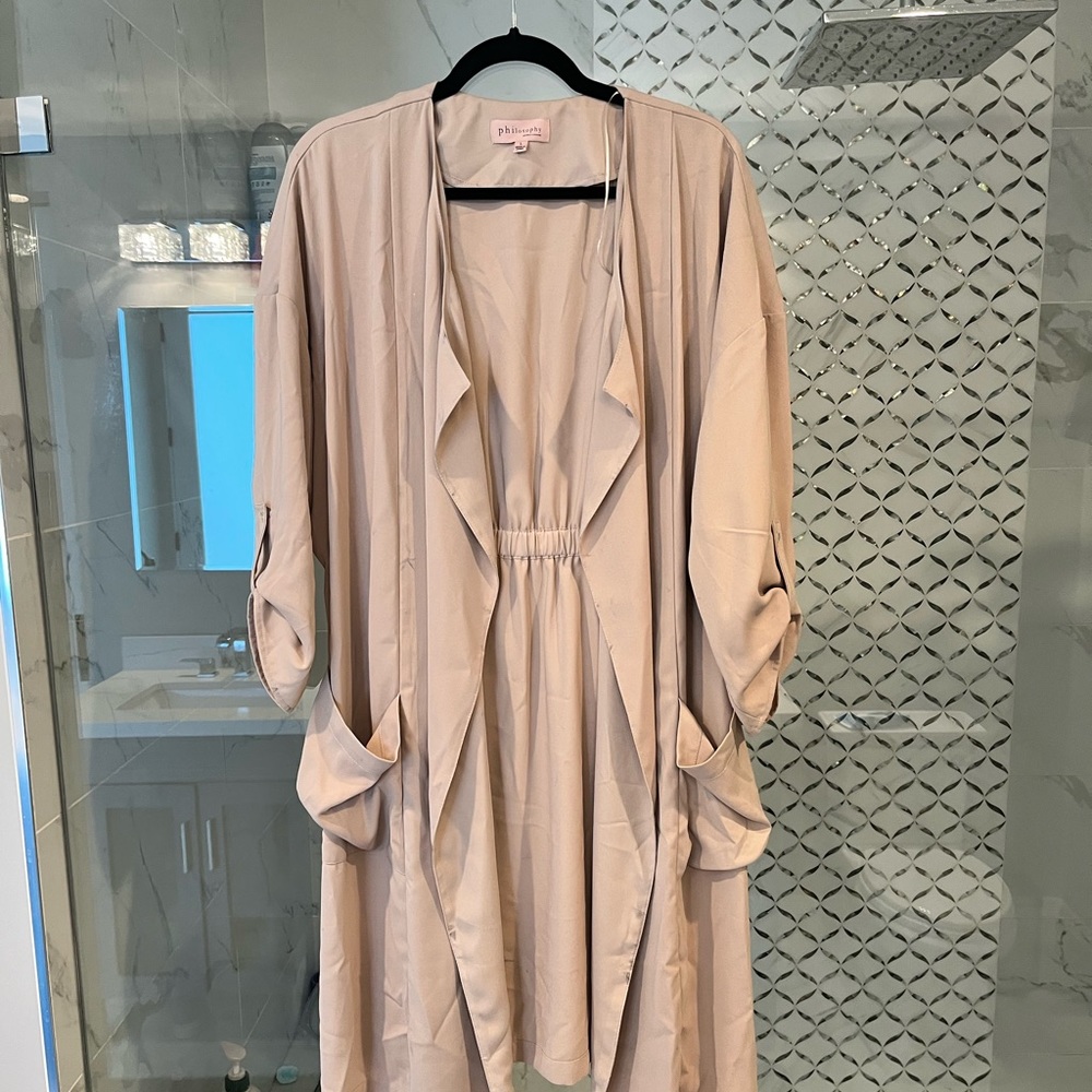 Tan Flowy Blazer